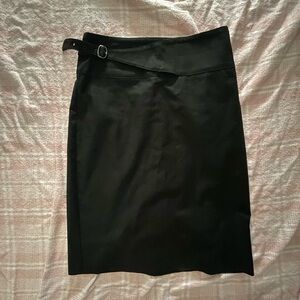 Jacob black skirt with buckle waist detail